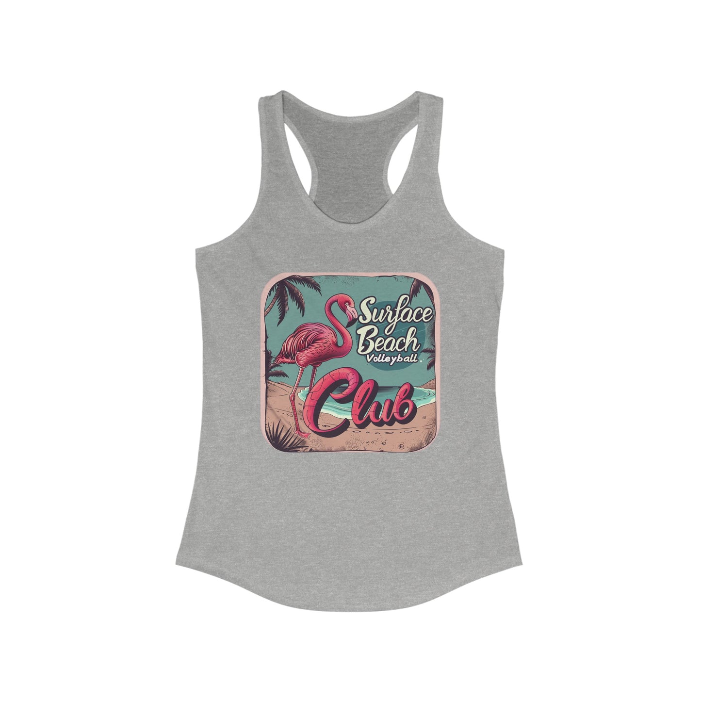 Flamingo Icon Surface Beach Volleball Racerback Tank