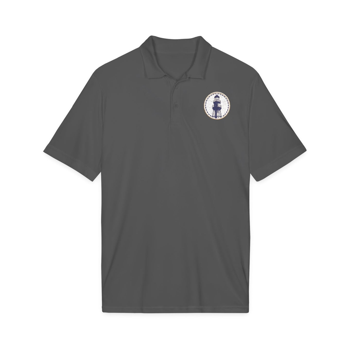Surfache Performance Polo with Nautical Compass Logo — Embroidered Sailing Crew Shirt