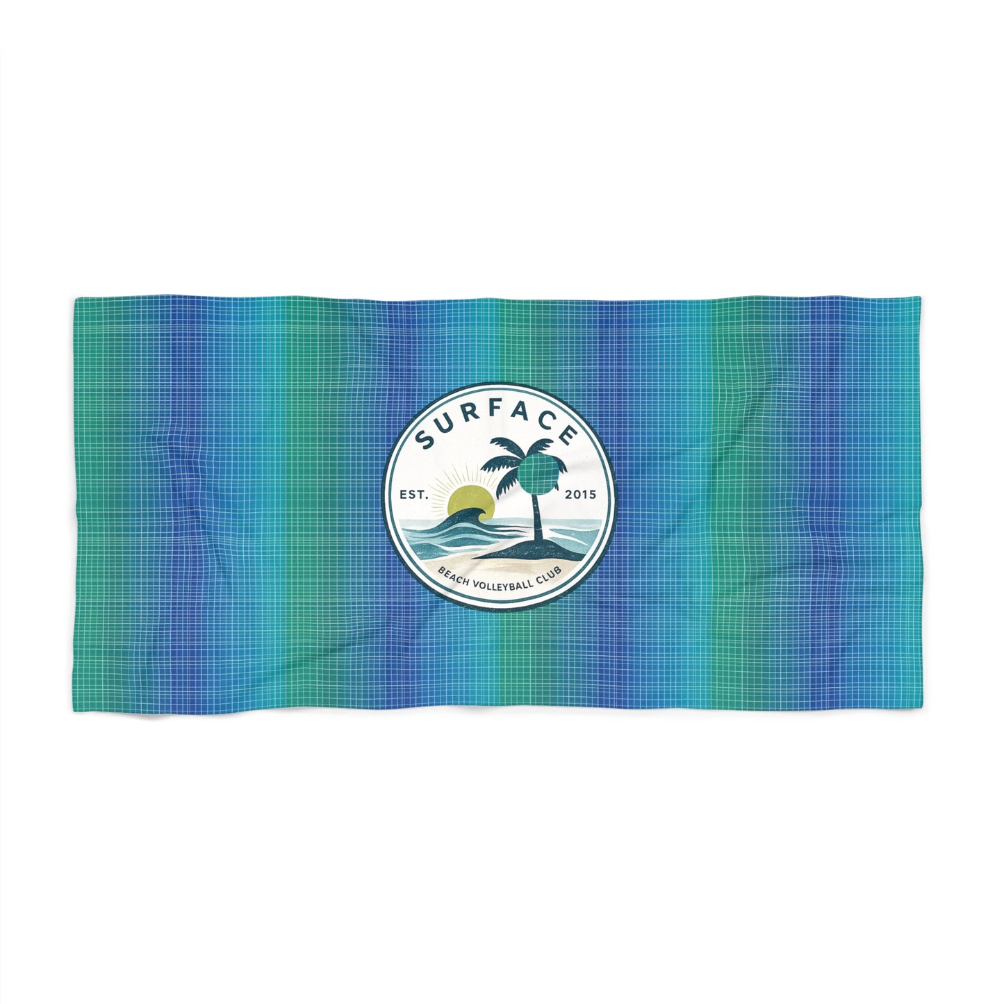 Beach Towel — Surface Tropical Stripe Towel with Palm Logo
