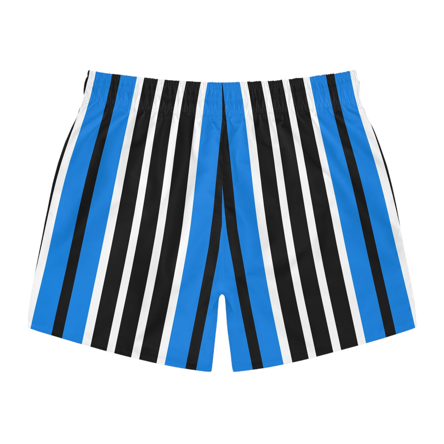 M1 Volleyball Club Striped Modern Swim Trunks