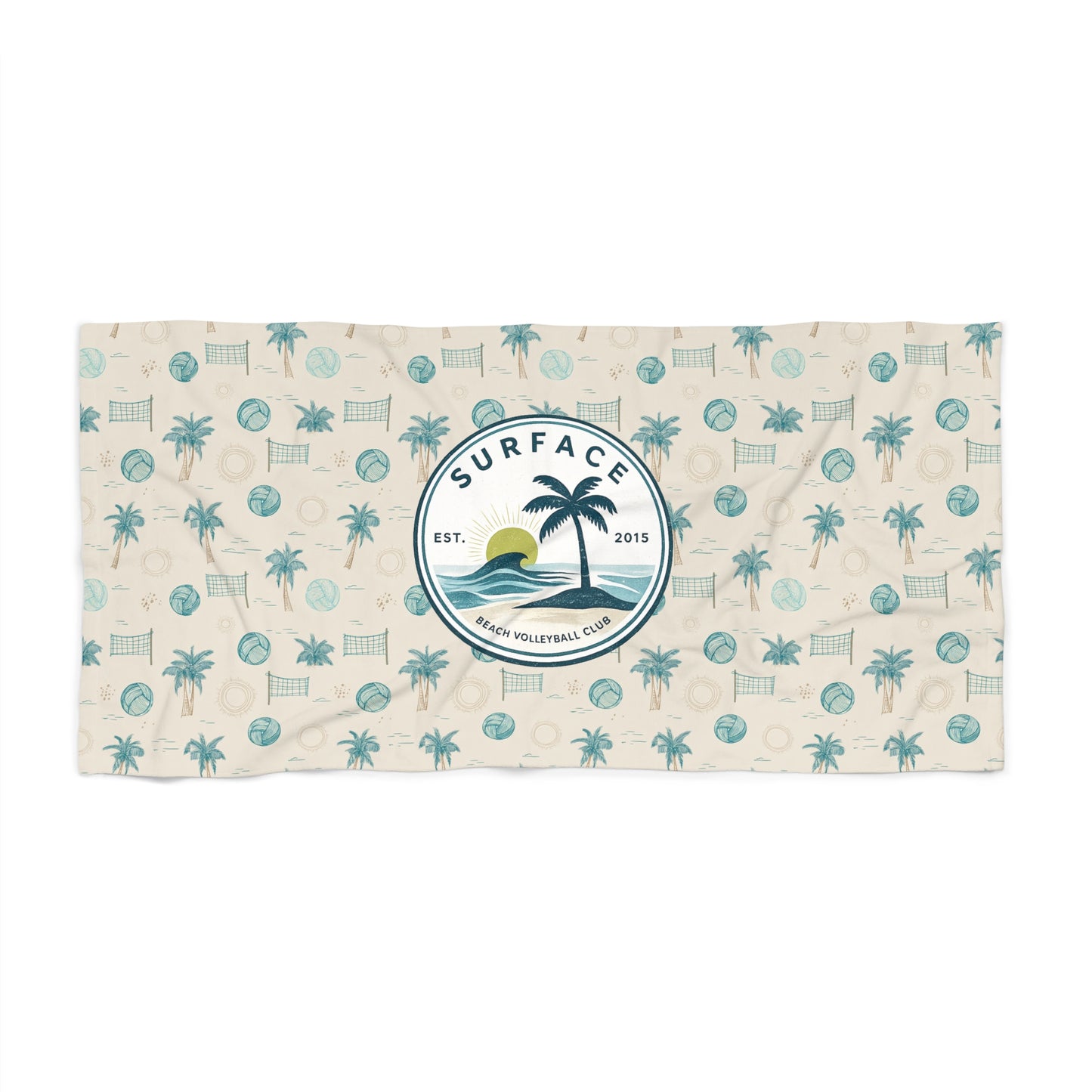 Surface Surf Club Palm Tree Beach Towel