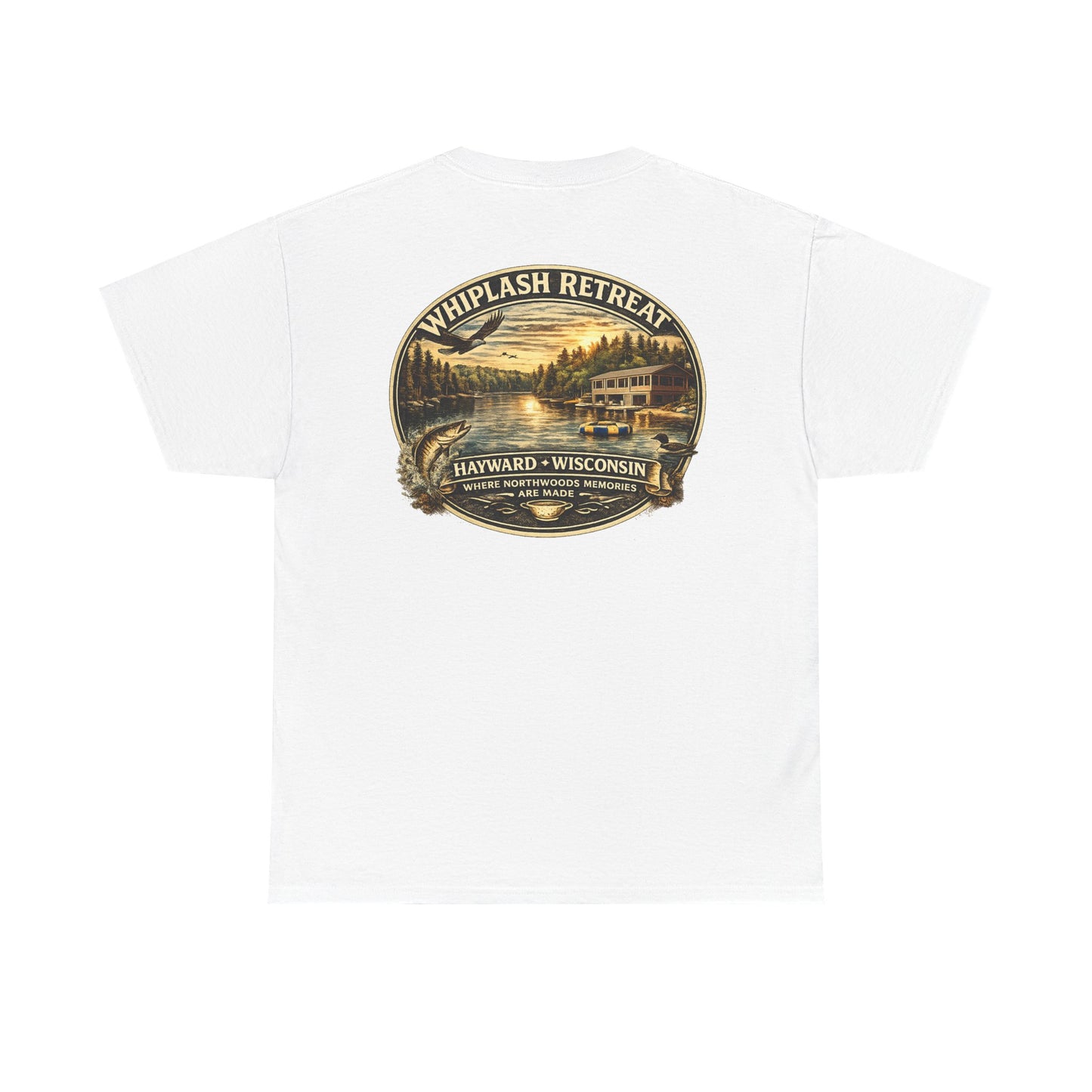 Whiplash Retreat T-Shirt — Vintage Lakeside Hayward Wisconsin Tee