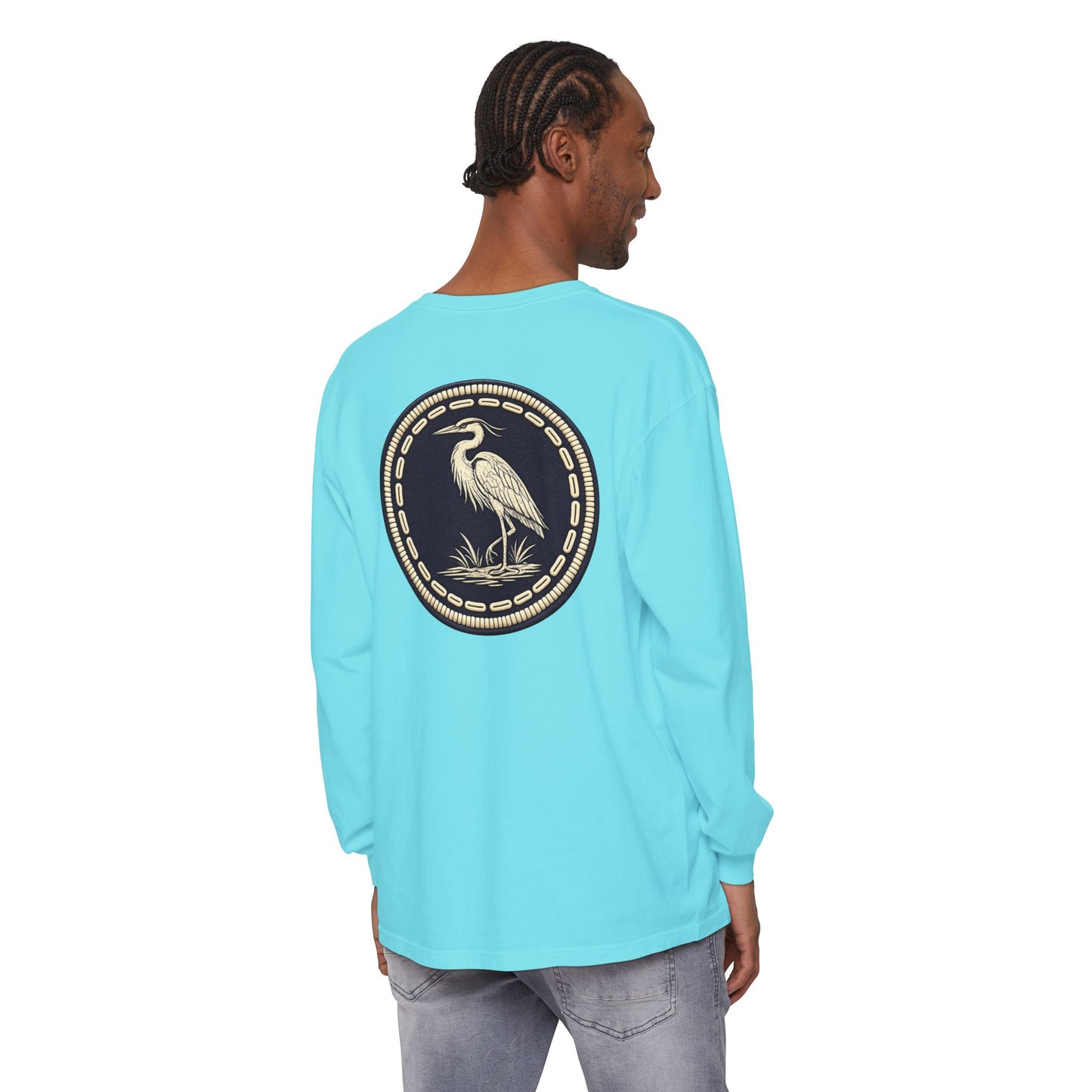 Surfache Long Sleeve T-Shirt — Coastal Heron Graphic