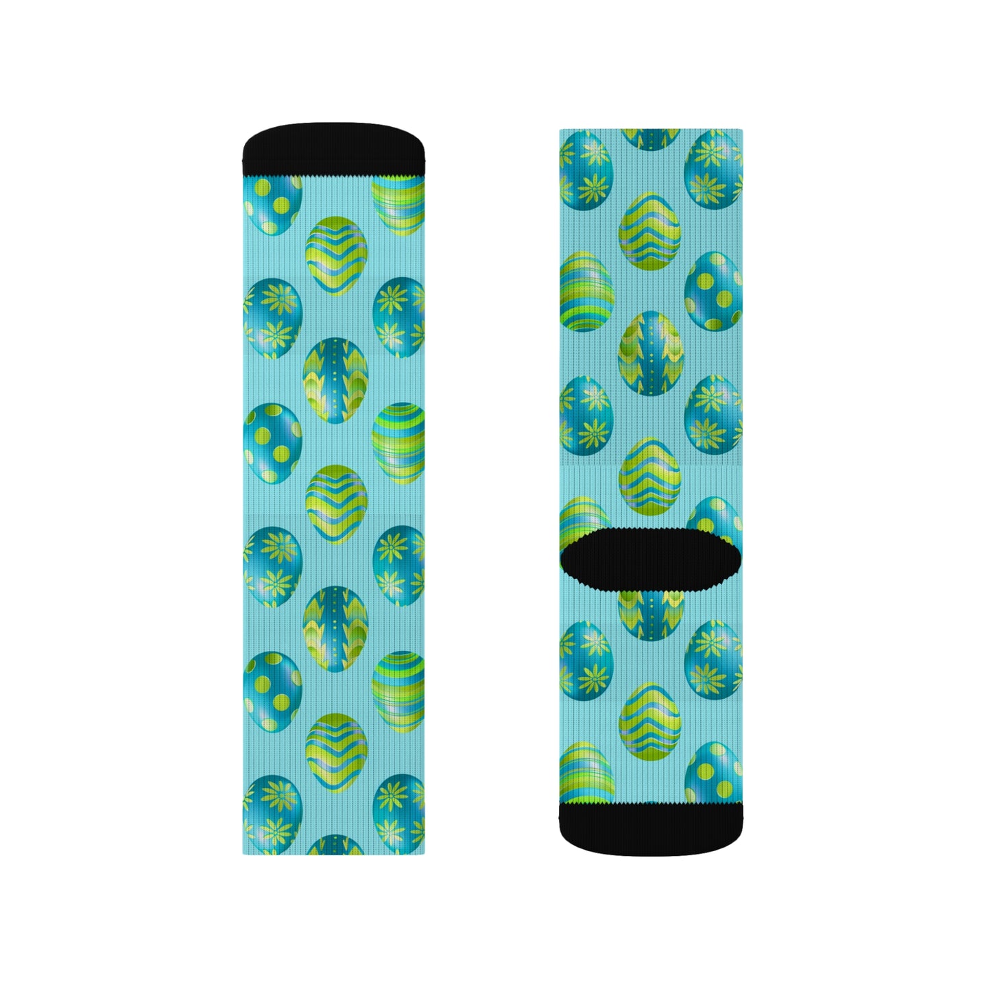 Easter Collection Breatheable Moisture Wicking Performance Printed Fashion Sublimation Socks