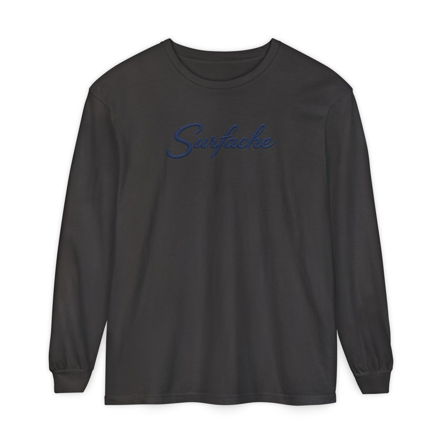 Surfache Long Sleeve T-Shirt — Script Logo Front & Wave Patch Back
