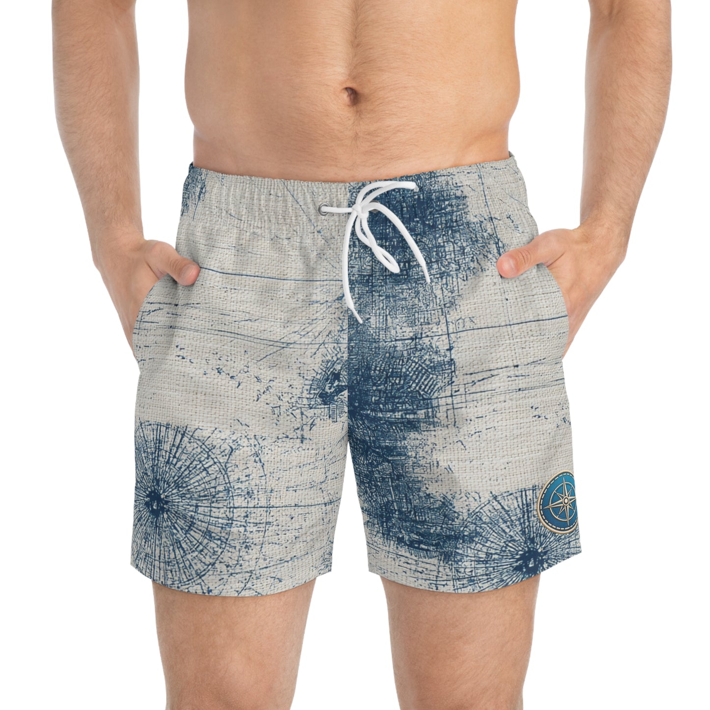 Surfache Charting Swim Trunks with Compass Patch
