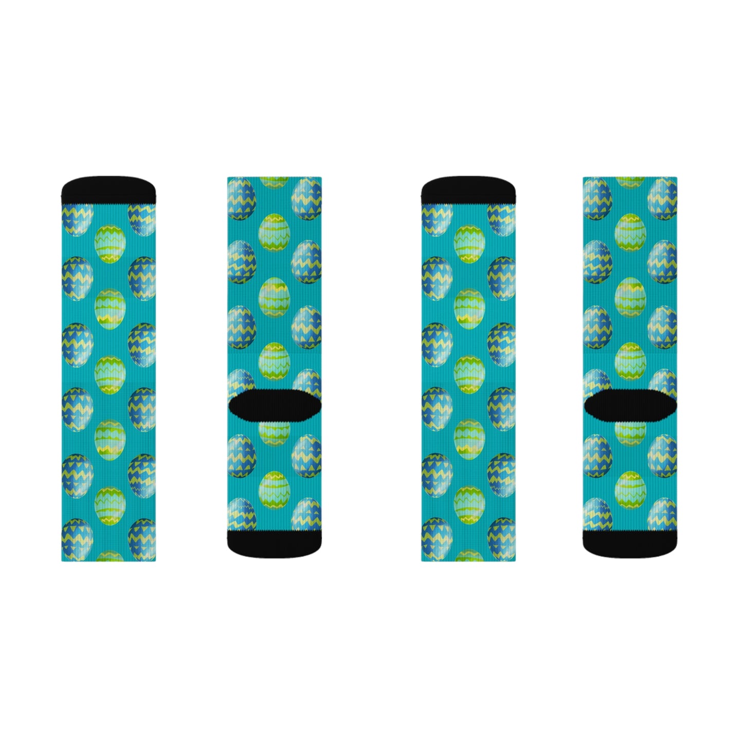 Easter Collection Breatheable Moisture Wicking Performance Printed Fashion Sublimation Socks