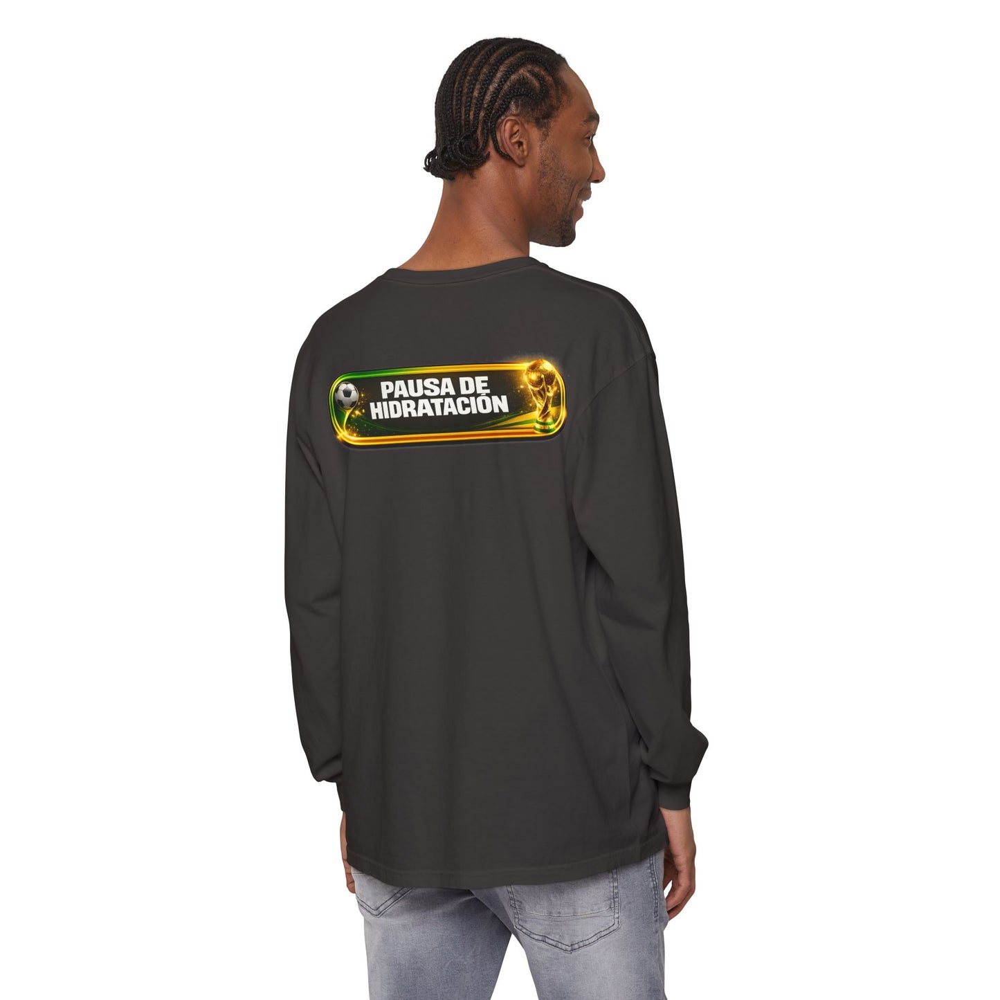 Surfache World Cup Soccer Long Sleeve Tee — "Surface" Front & "Pausa de Hidratación" Back