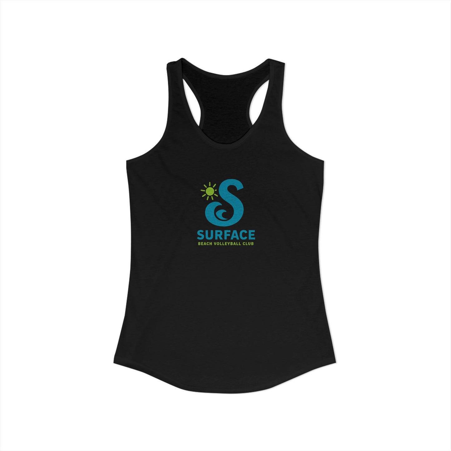Wave Logo Surface Beach Volleyball Club Women's Racerback Tank - Beach Vibes
