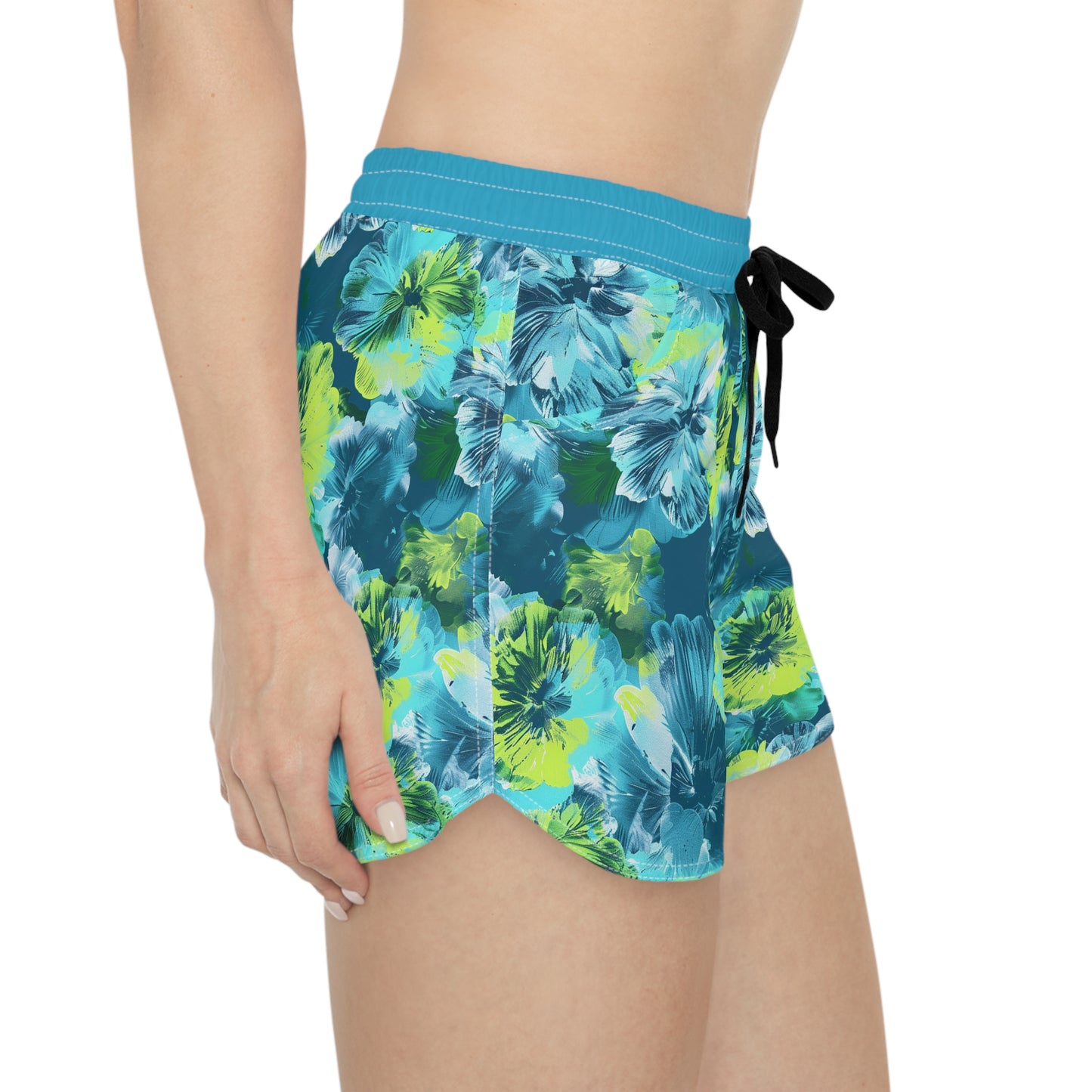 Hibiscus Surface Beach Volleyball Club Cover Up Women's Casual Shorts (AOP)