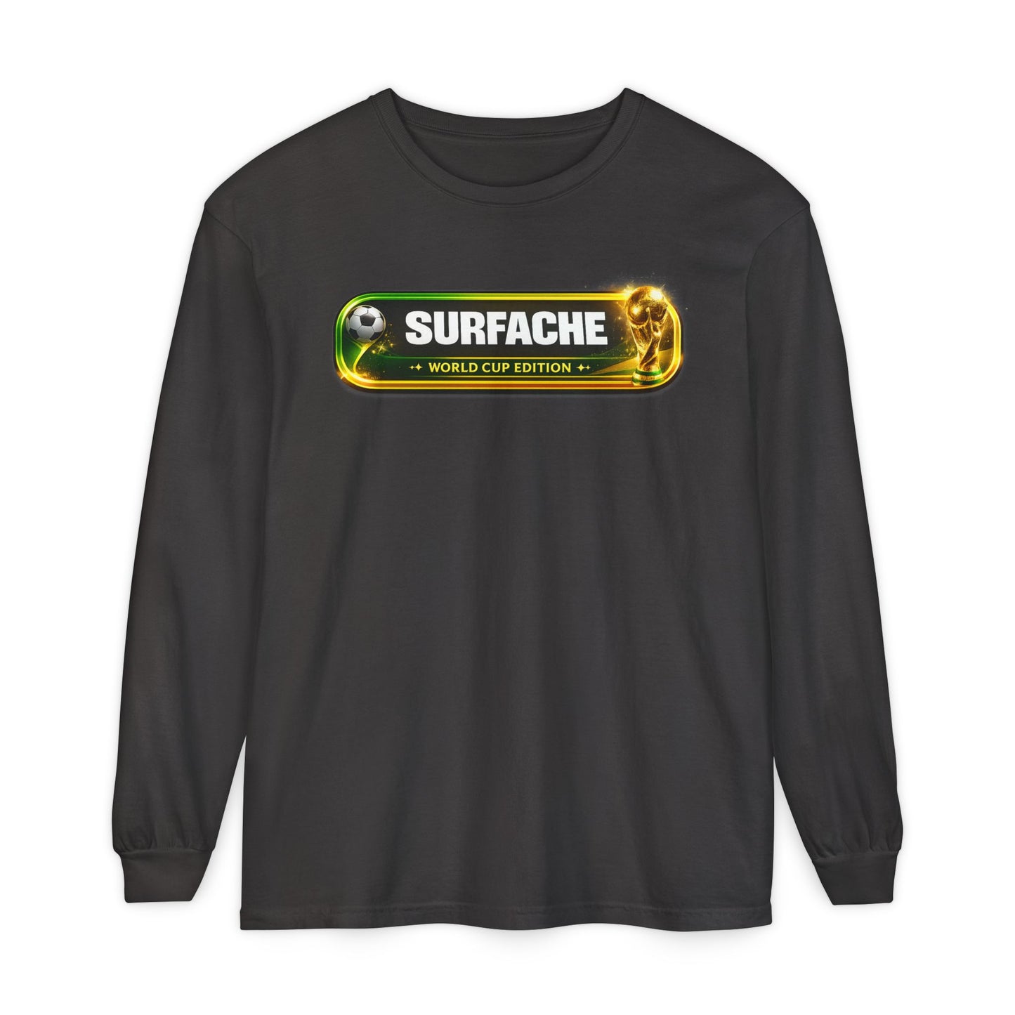 Surfache World Cup Soccer Long Sleeve Tee — "Surface" Front & "Pausa de Hidratación" Back