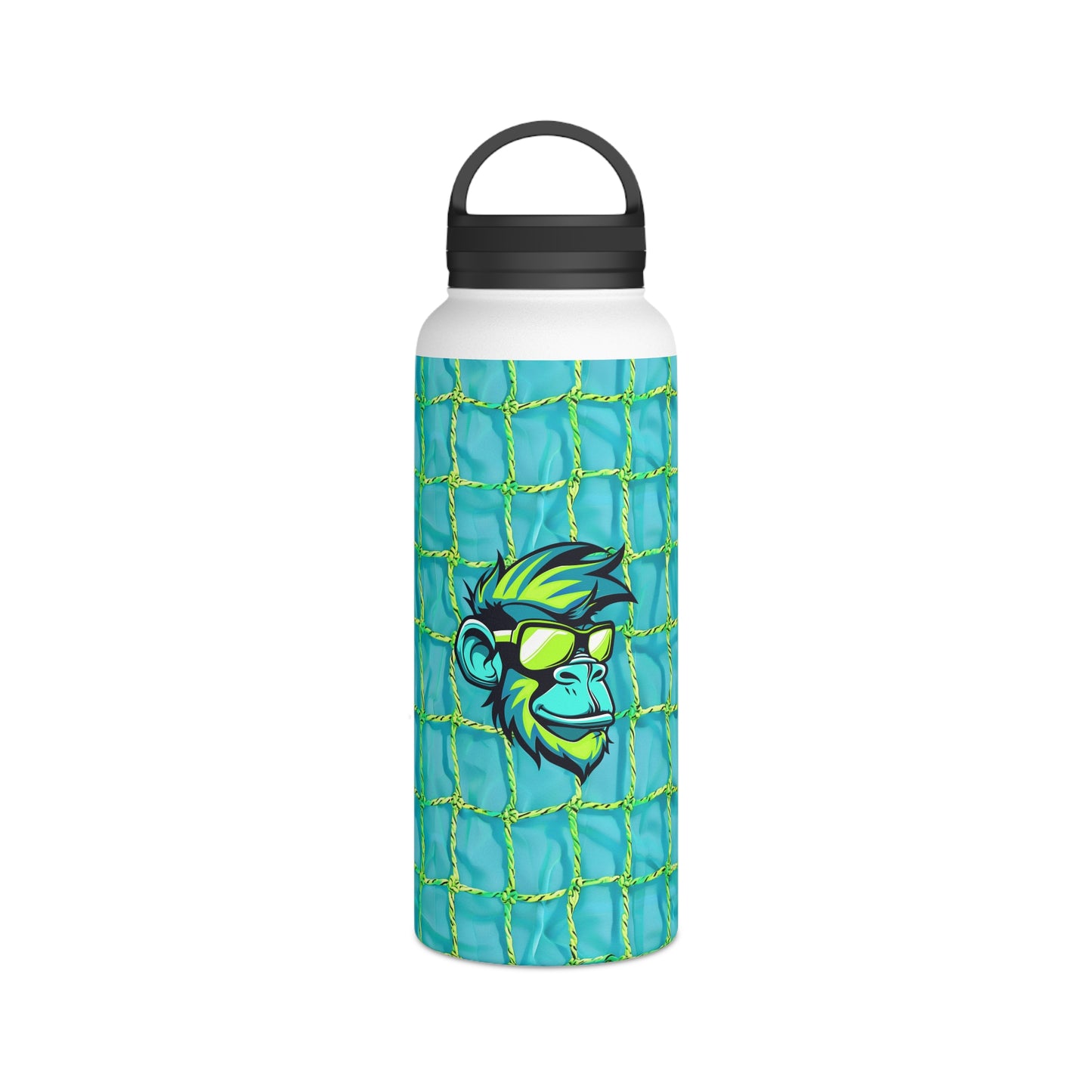 Shades Mascot Surface Beach Volleyball Club Stainless Steel Water Bottle, Handle Lid