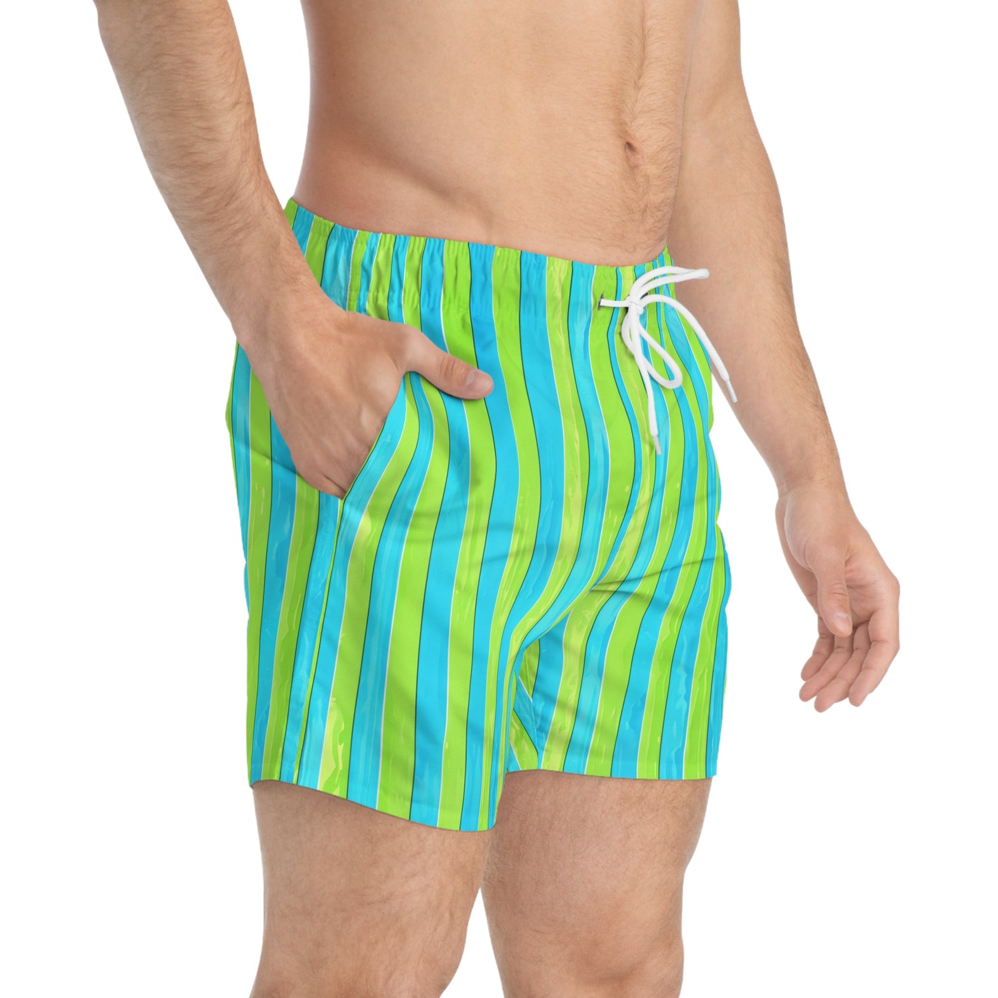 Surface Beach Volleyball Club Striped Modern Swim Trunks