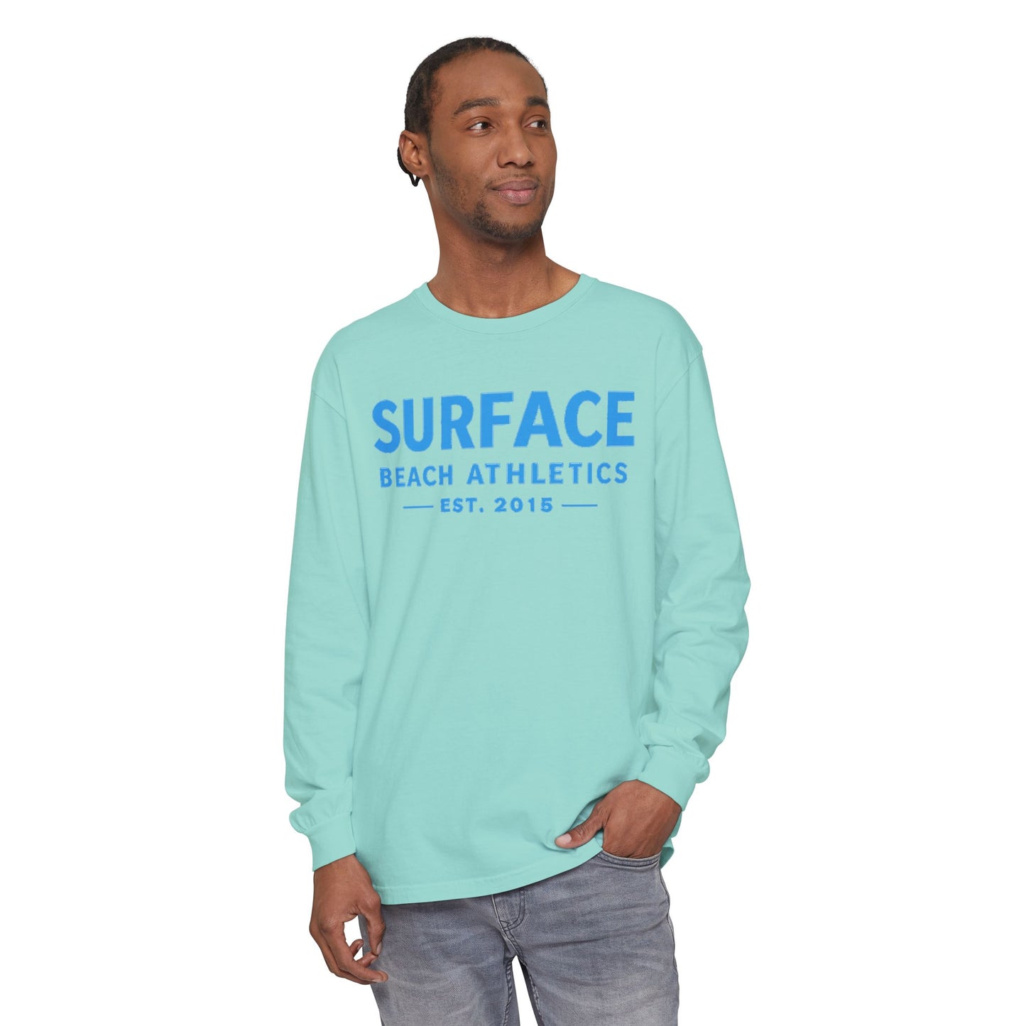 Surface Beach Athletics Long Sleeve Tee — 'Surface' Graphic Shirt