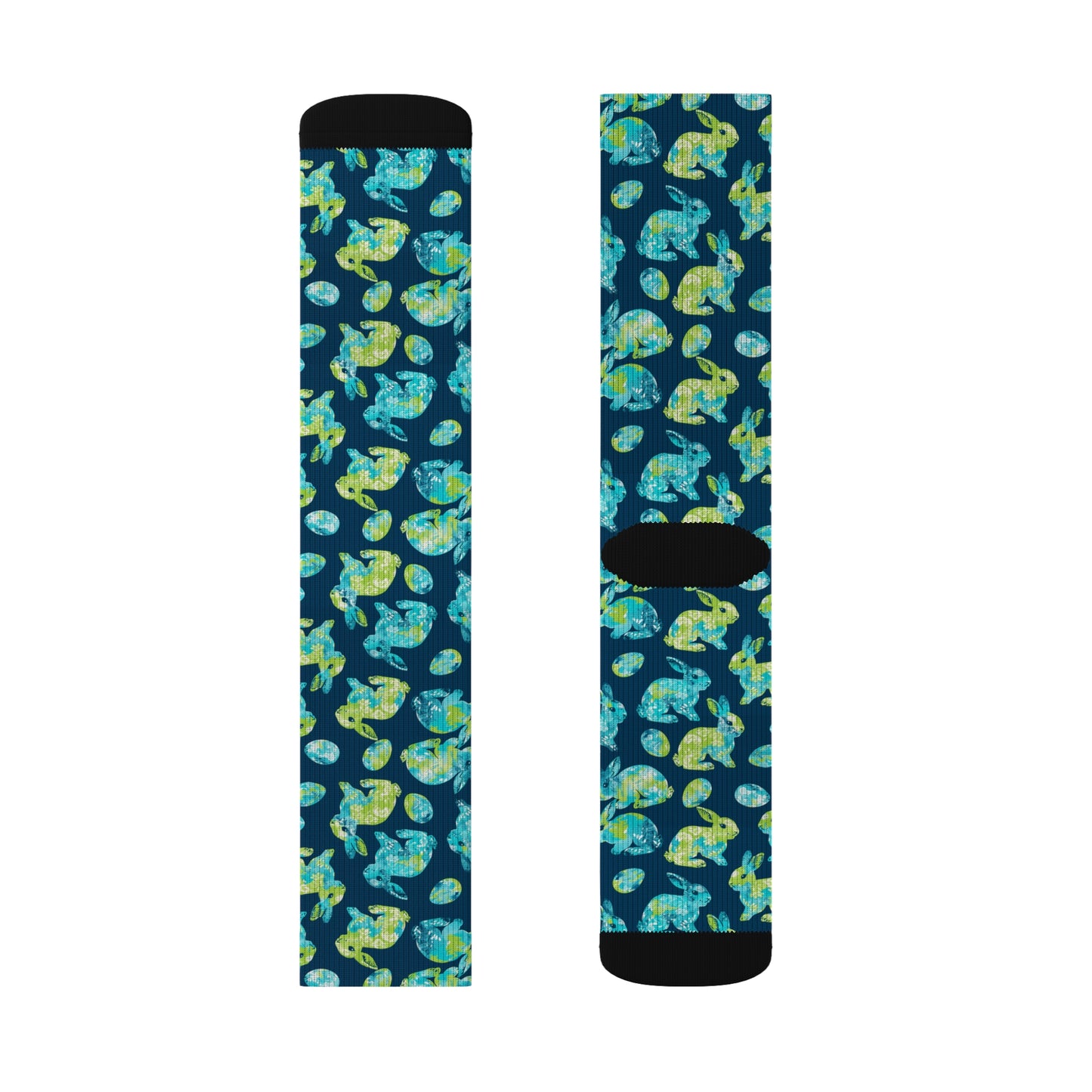 Easter Collection Breatheable Moisture Wicking Performance Printed Fashion Sublimation Socks