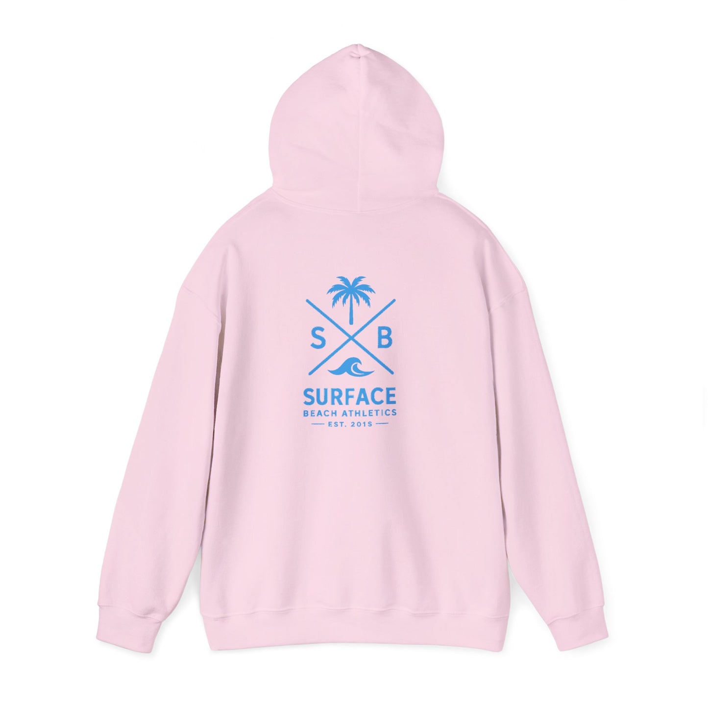 Surface Beach Athletics Hoodie — Palm Tree Surf Logo Pullover