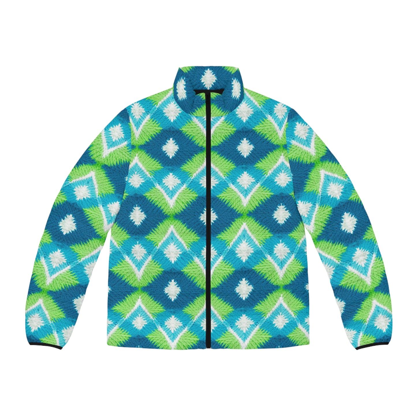 Surface Beach Volleyball Club Men's Puffer Jacket (AOP)