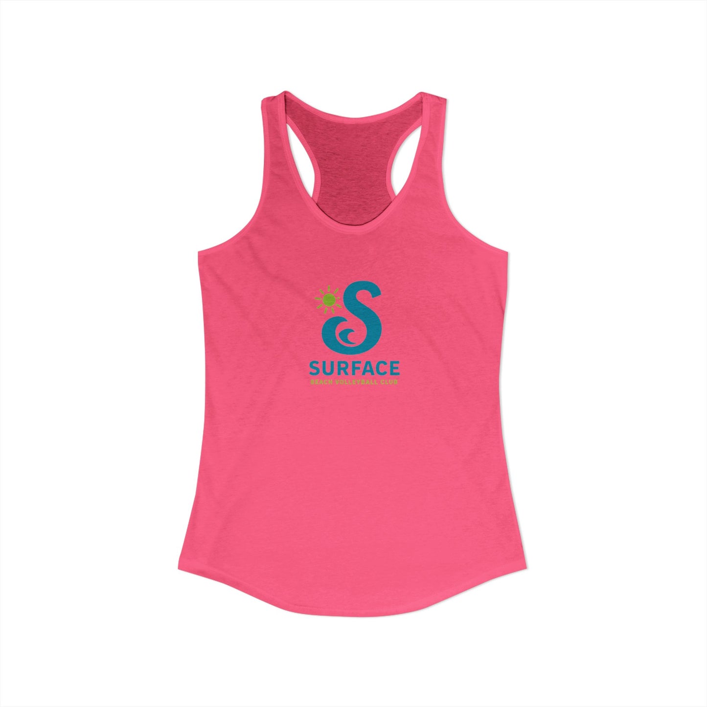 Wave Logo Surface Beach Volleyball Club Women's Racerback Tank - Beach Vibes