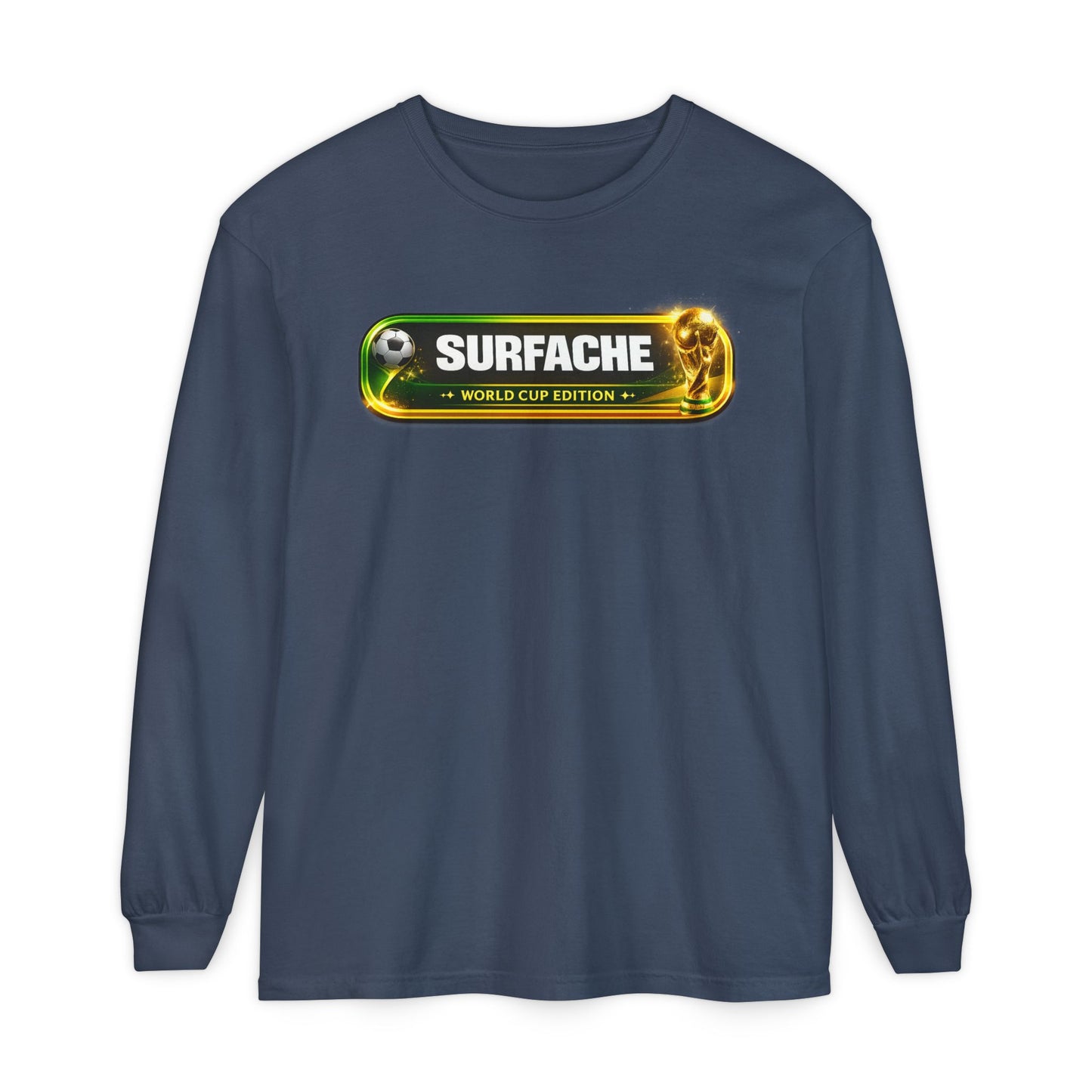 Surfache World Cup Soccer Long Sleeve Tee — "Surface" Front & "Pausa de Hidratación" Back