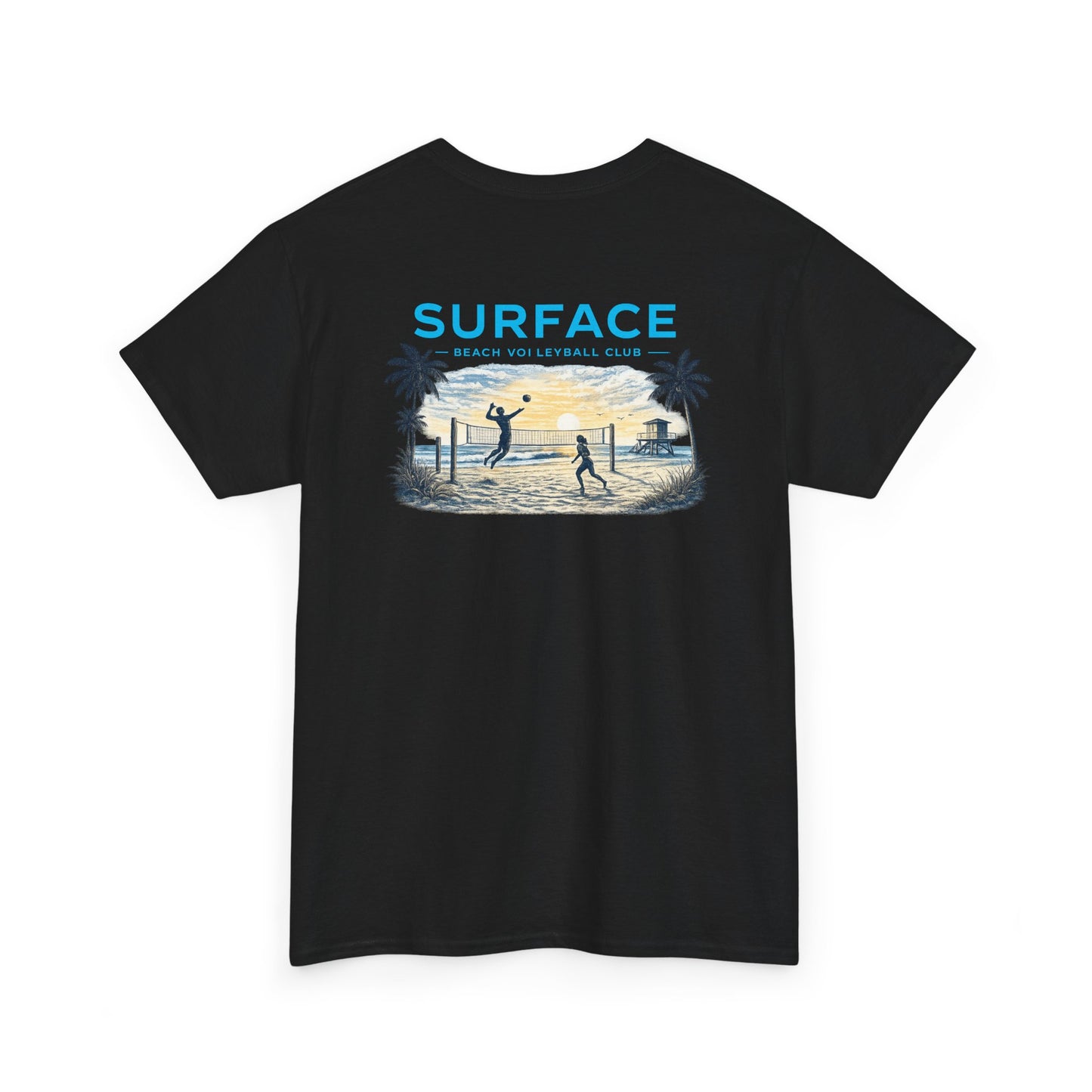 Surface Beach Volleyball Club T-Shirt — Coastal Sunset Volley Tee