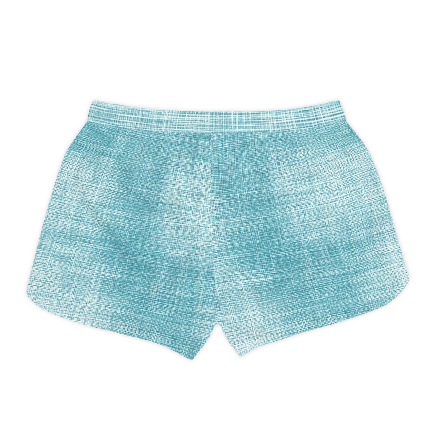 Surfside Beach Volleyball Club Women's Casual Beach Shorts – Aqua Linen Print