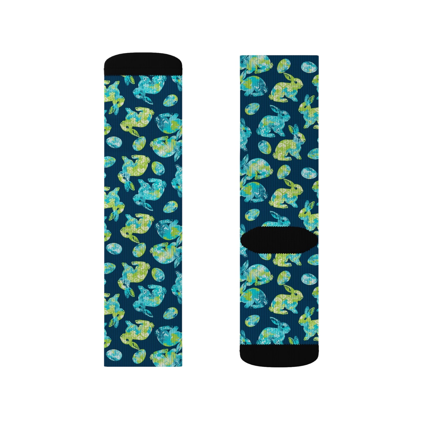 Easter Collection Breatheable Moisture Wicking Performance Printed Fashion Sublimation Socks