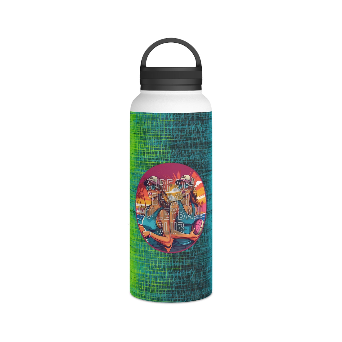 Surface Beach Volleyball Club Stainless Steel Water Bottle, Handle Lid