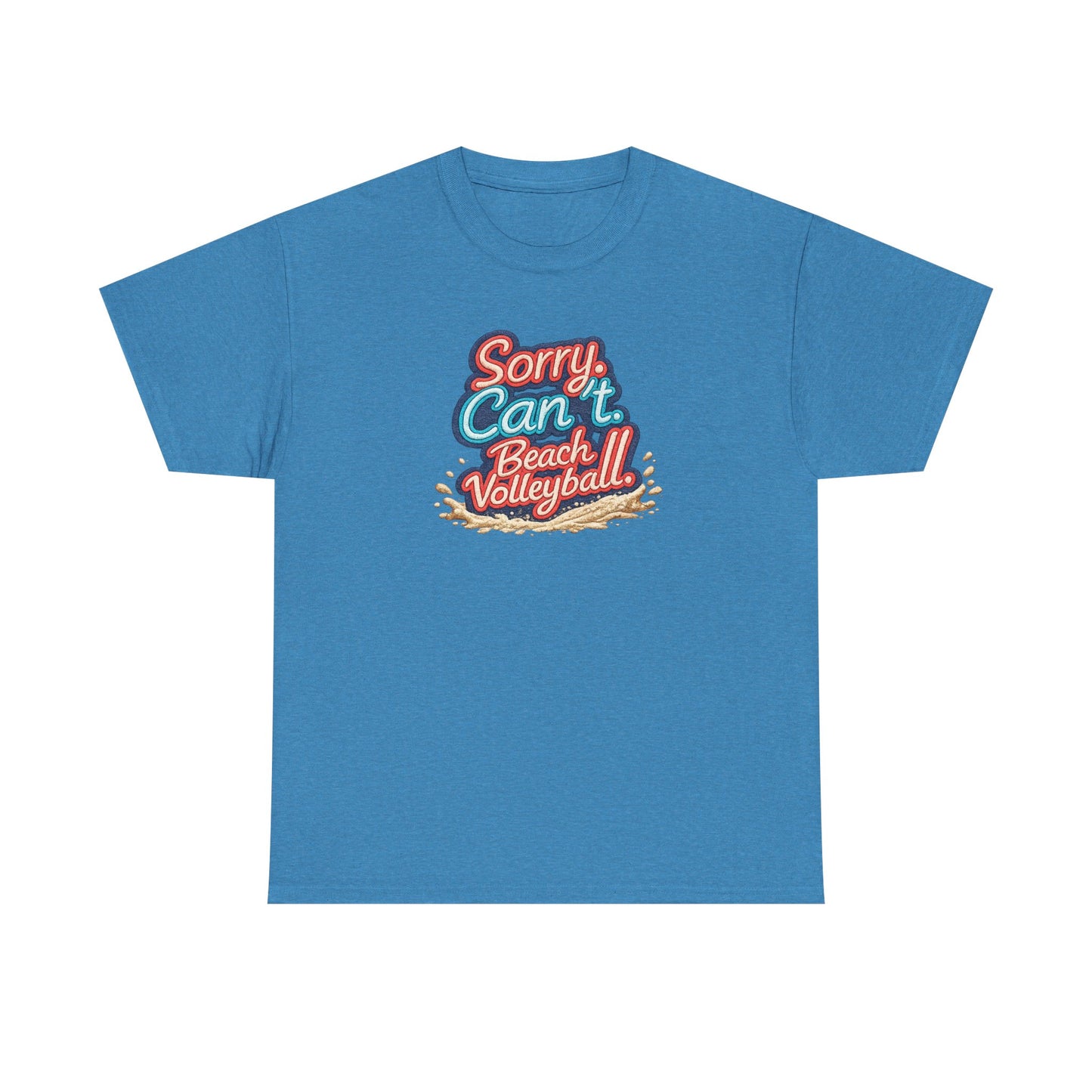 Beach Volleyball Tee — "Sorry, Can't. I’ve Got Beach Volleyball" Retro Graphic