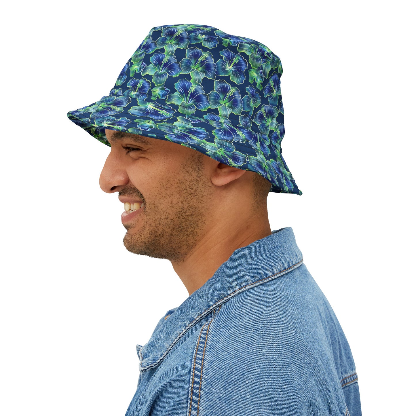 Moda Urbano Tropical  Hibiscus Bucket Hat (AOP)