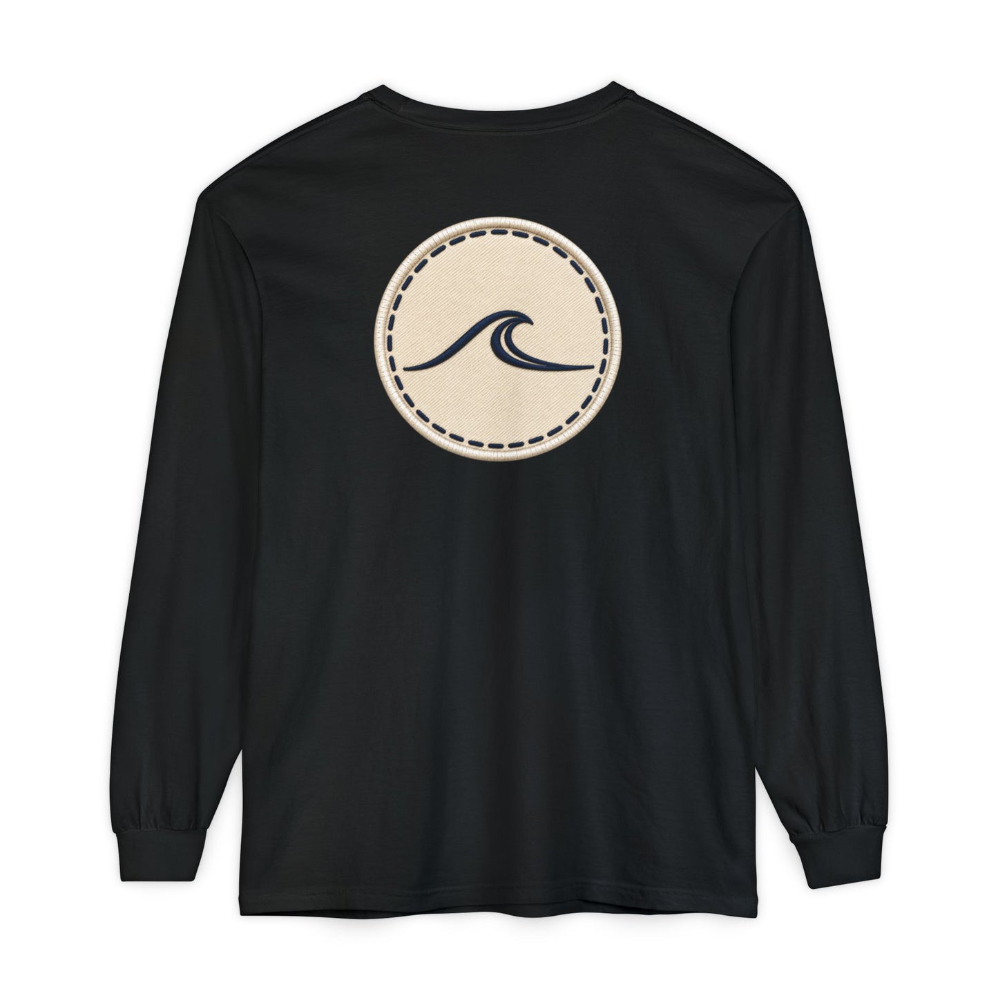 Surfache Long Sleeve T-Shirt — Script Logo Front & Wave Patch Back