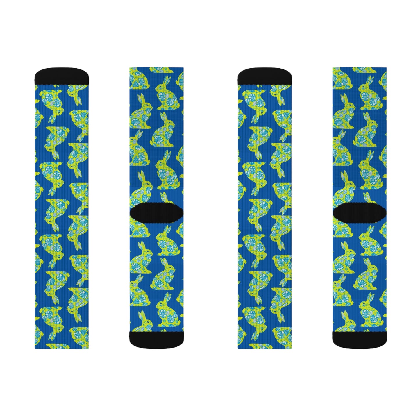 Easter Collection Breatheable Moisture Wicking Performance Printed Fashion Sublimation Socks