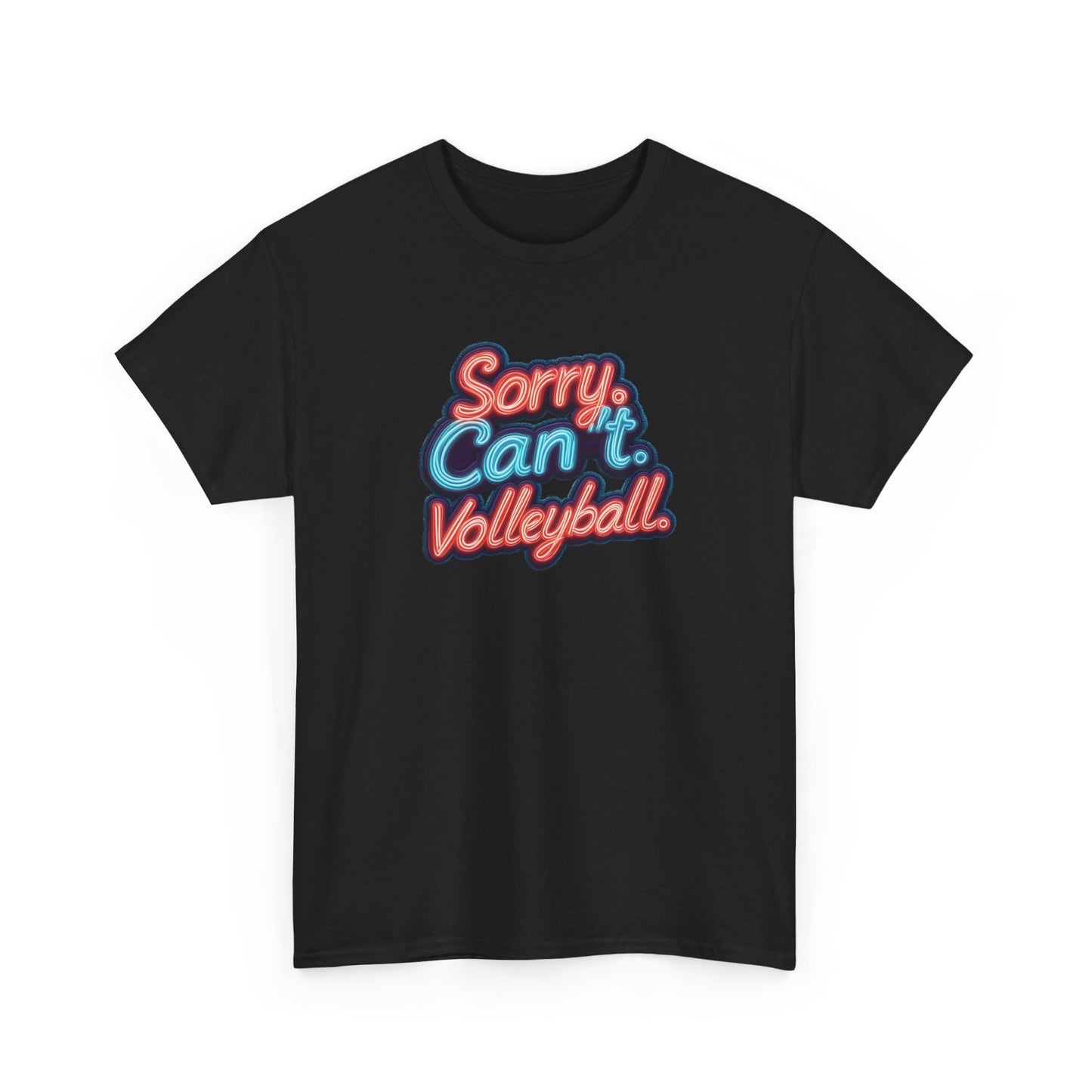 Sorry Can’t Volleyball Unisex Heavy Cotton Tee