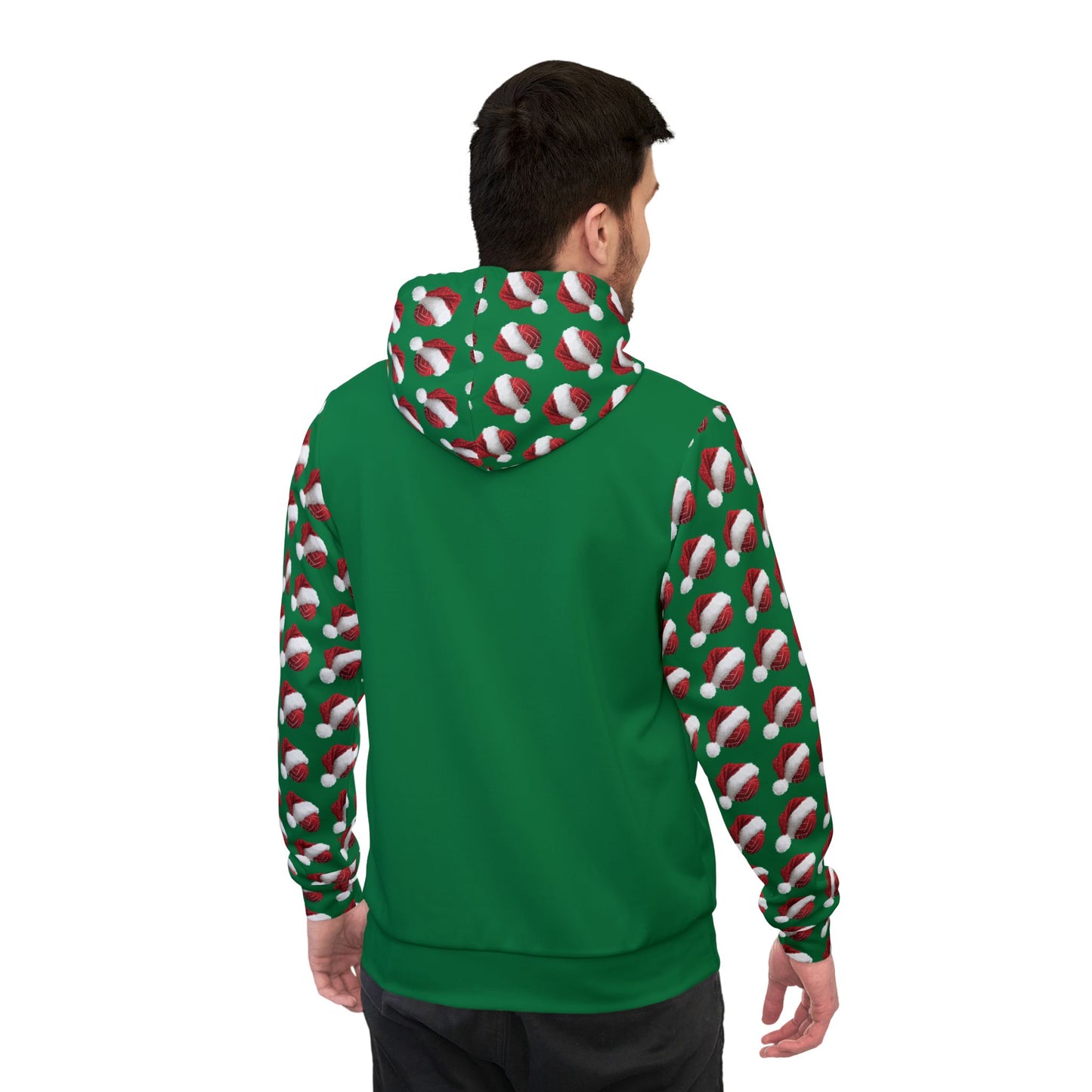 Santa Hat Volleyball Sublimated Designer Athletic Hoodie