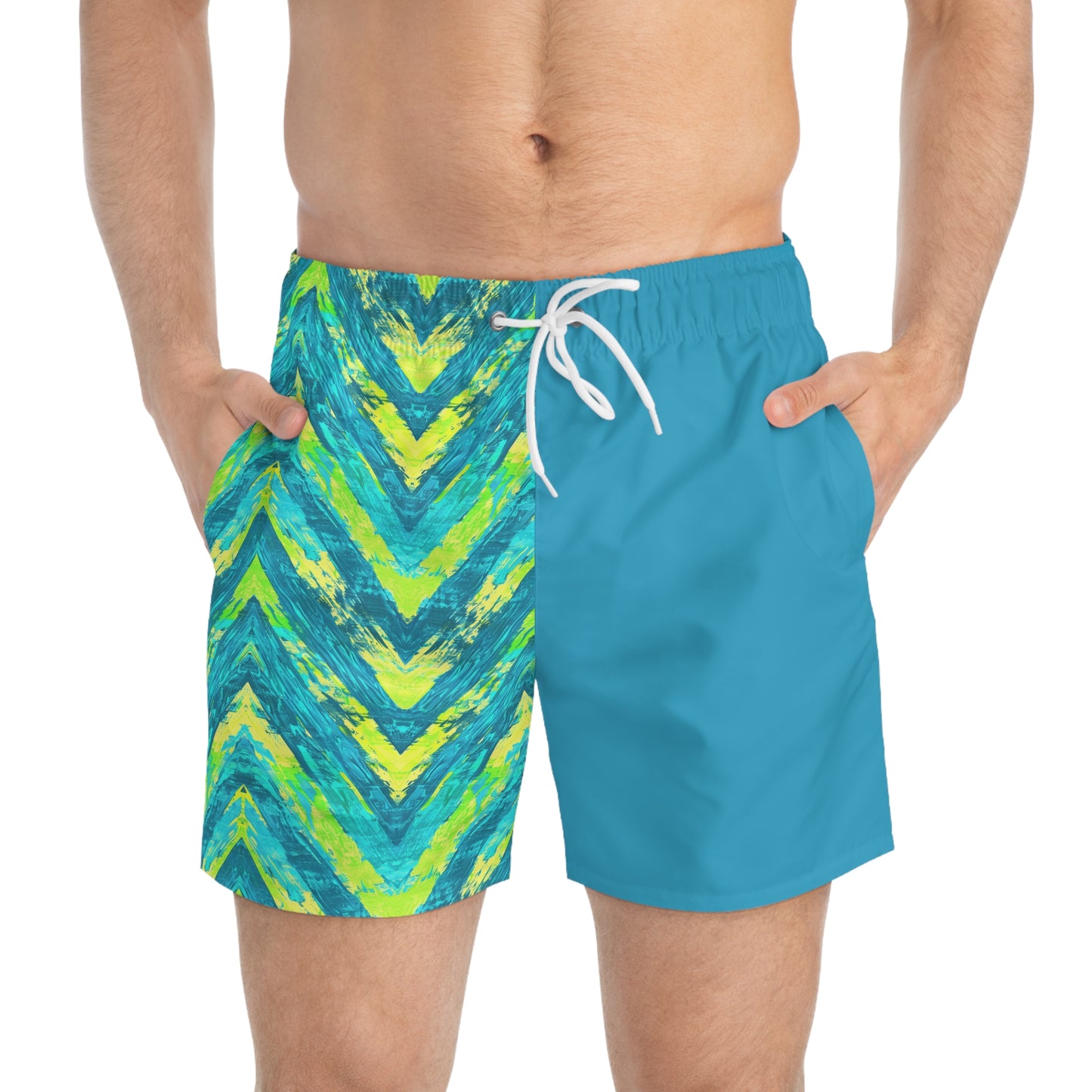 Moda Urbano Chevron Color Block Modern Swim Volleys