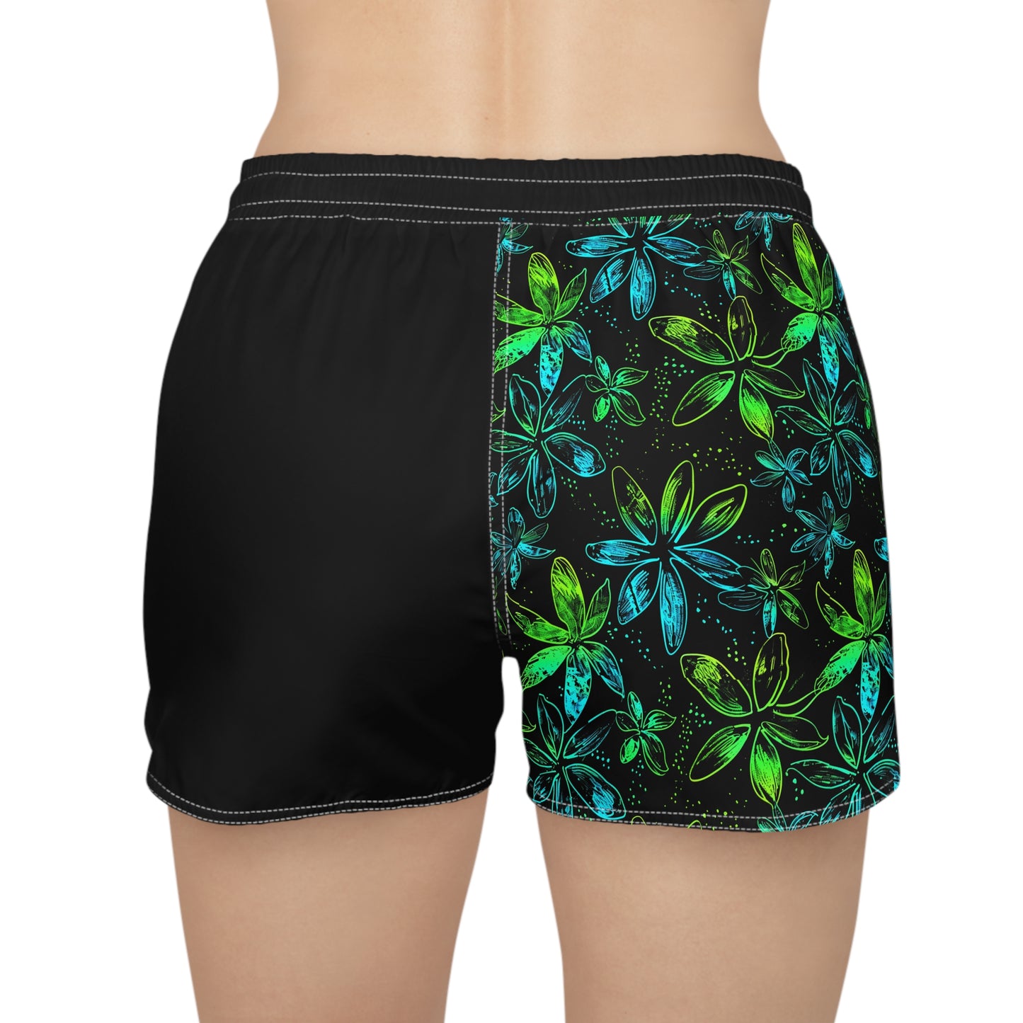 Moda Urbano Floral Color Block Cover Up Women's Casual Shorts (AOP)