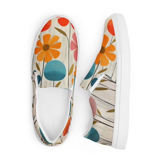 Flower Garden Men’s slip-on canvas shoes