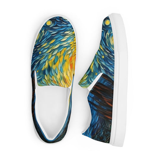 Starry Night Men’s slip-on canvas shoes