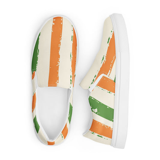 Irish Flag St Patrick’s Day Men’s slip-on canvas shoes