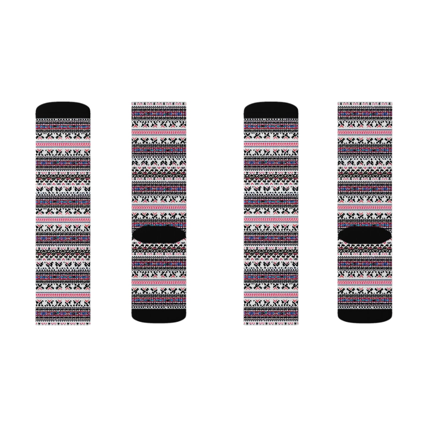 Chalet Collection Breatheable Moisture Wicking Performance Printed Fashion Sublimation Socks