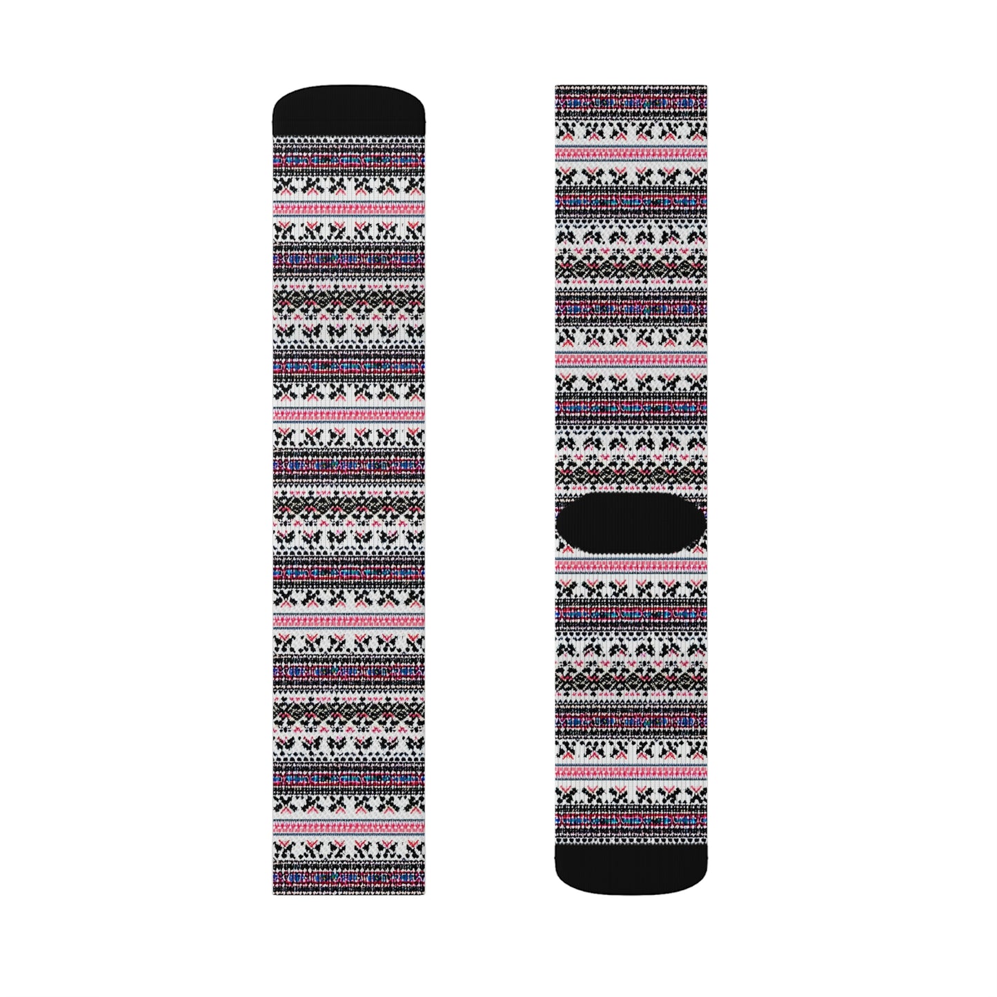 Chalet Collection Breatheable Moisture Wicking Performance Printed Fashion Sublimation Socks