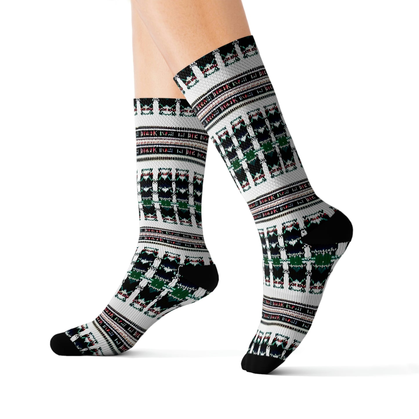 Chalet Collection Breatheable Moisture Wicking Performance Printed Fashion Sublimation Socks